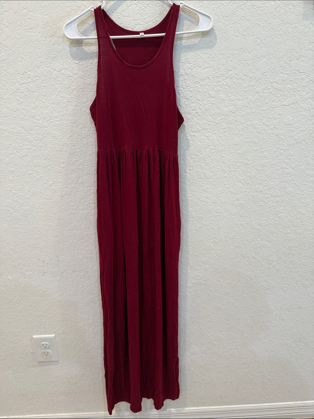Sleeveless Burgundy Maxi Dress